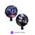 Globo Circulo Paleta Venom Doble 12" X5 Unidades