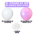 Kit Arco 100 Globos Blanco y Rosa Lila - comprar online