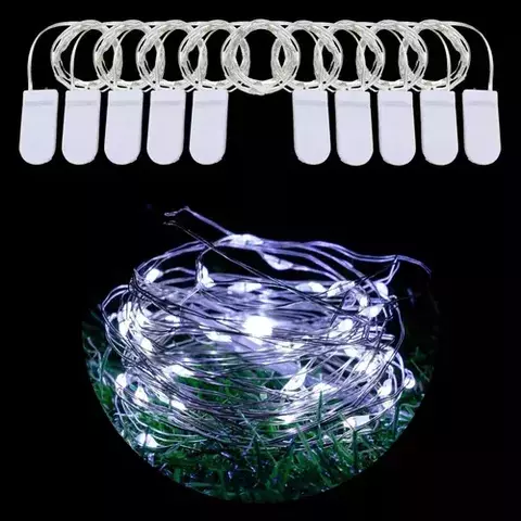 Tira Microled Fría Pilas Chatas 3mts x10 unidades