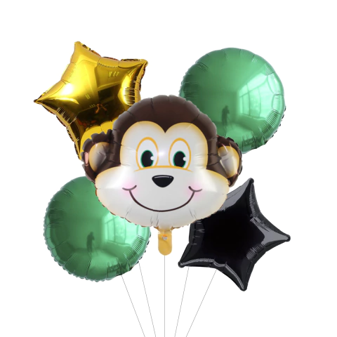 Set 5 Globos Metalizados Mono