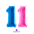 Globo Numero Azul Cake Topper 10"