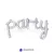 Globo Palabra "Party" Cursiva 40cm