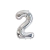 Globo Número Grande Plateado 40" - PROYECTAMAR