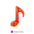 Globo Metalizado Nota Musical Corchea Simple X5 - PROYECTAMAR