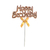 Cake Topper Happy Birthday Metalizado Torta - PROYECTAMAR
