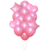 Set 14 Globos Metalizados Cumpleaños Deco Rosa