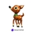 Globo Bambi Navideño 14"