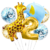 Set Globos Metalizados Jirafa Animal Celeste Selva Cumple - comprar online