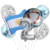Set Globos Metalizados Personajes Mundial Argentina Cumple - comprar online