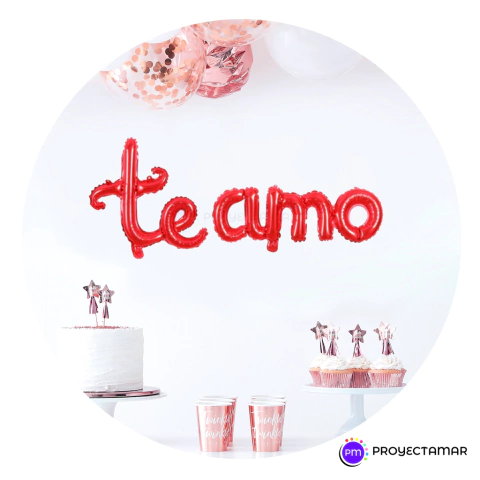 Globo "Te Amo" Cursiva Letras - comprar online