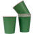 Vasos Polipapel Liso Verde Oscuro x8