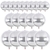 Combo Globo Orbz 10P 22P 32P Plata