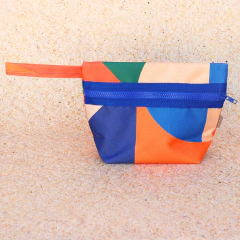 CARTUCHERA MOOREA - Estampa Geométrica Naranja - tienda online