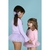 Blusa UV infantil com proteção 50+ amarração lateral na internet