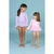 Blusa UV infantil com proteção 50+ amarração lateral