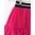 Saia de tule babados barra - Pink com brilho - comprar online