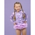 Blusa UV infantil Liberty Lilás 50+ amarração lateral na internet