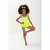 Maiô Lili Verde Neon saia de tutu fixa proteção UV 50+