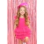 Tutu pink carnaval + tiara de flor pink