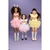 Vestido Tutu Coelhinha branco e rosa tule com brilho - Páscoa