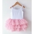 Vestido Tutu Bicolor - Branco e Rosa - comprar online