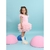 Vestido Tutu Bia rosa manga e saia - Tule com brilho - comprar online