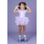 Vestido de Tutu Estampa Tie Dye Lilás