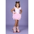 Vestido de Tutu Estampa Tie Dye Rosa