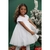 Vestido Zara manga curta tule brilho - Branco - Tutus Lovers