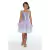 Vestido Ísis em Paetê saia em camadas - Lilás
