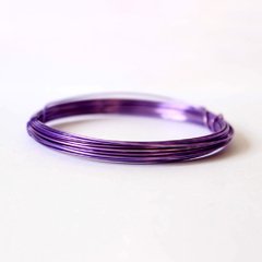 ARAME DE ALUMÍNIO LISO 0.7MM - ROXO - comprar online