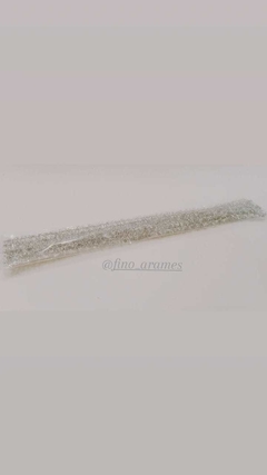 HASTE DE CHENILLE METALIZADO PRATA - Fino Arames