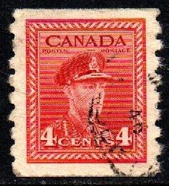 00195 Canada 209a George VI Selo de Carnet (A) U