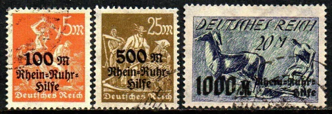 00384 Alemanha Reich 251/51B Ajuda as Cidades de Rhin e Ruhr U