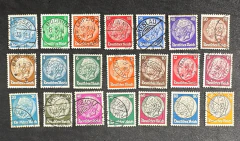 Alemanha Reich - Mi: 467/473, 482/95 - Hindenburg - Série completa usada - 102€ - Luxo.