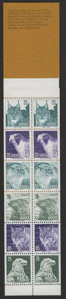 00810 Suécia Carnet C798b Proteção à Fauna NNN - comprar online