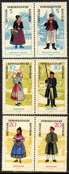 00918 Alemanha Oriental DDR 777/82 Trajes Típicos N