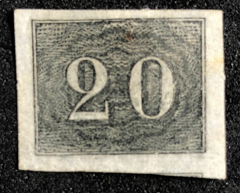 Brasil (012) Império numeral vertical 20 réis N