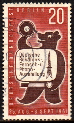 01473 Alemanha Berlin 195 Urso Fono Rádio TV U (a)