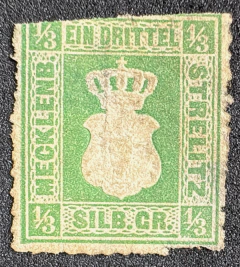 Michelembourg Strelitz 1864 - 0,5 silb verde - Yvt: 2 - novo - 100 Euros.