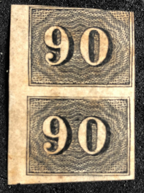 Brasil (015) Império numeral vertical 90 réis par NN