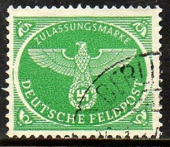 01542 Alemanha Reich Franquia Militar 3 Águia e Suástica U