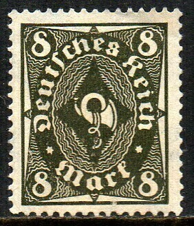 01653 Alemanha Reich 210 Tipo I Corneta Postal Numero 8 Partido N