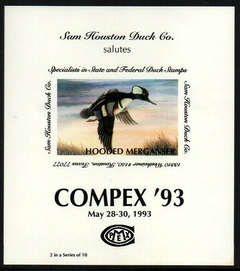 01779 EUA Souvenir Exposição Caça aos Patos Compex 93 Sem denteação NNN