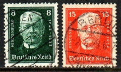 01783 Alemanha Reich 395/96 Presidente Hindenburg U (a)