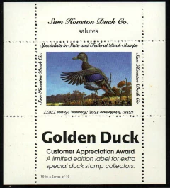 01914 EUA Souvenir Exposição Caça aos Patos Golden Duck NNN