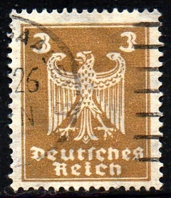 02070 Alemanha Reich 348a Brasão Filigrana Horizontal U