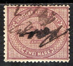02204 Alemanha Reich 43a Numeral Obliterado a Pena U