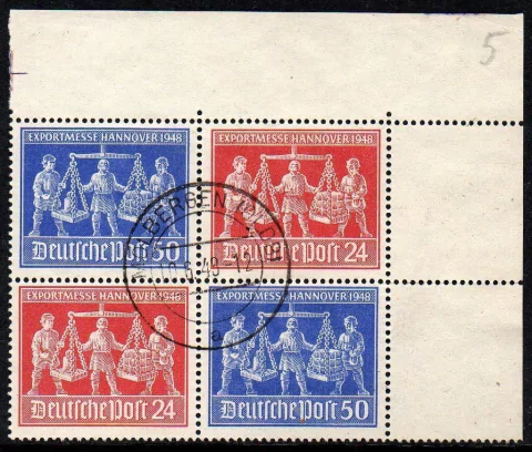 02286 Alemanha Zona de Ocupação AAS VZ d1 mi 969/70 Feira de Hannover U