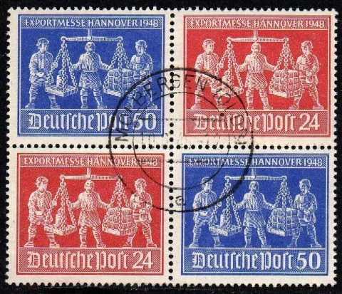 02306 Alemanha Zona de Ocupação AAS VZ d1 mi 969/70 Feira de Hannover U